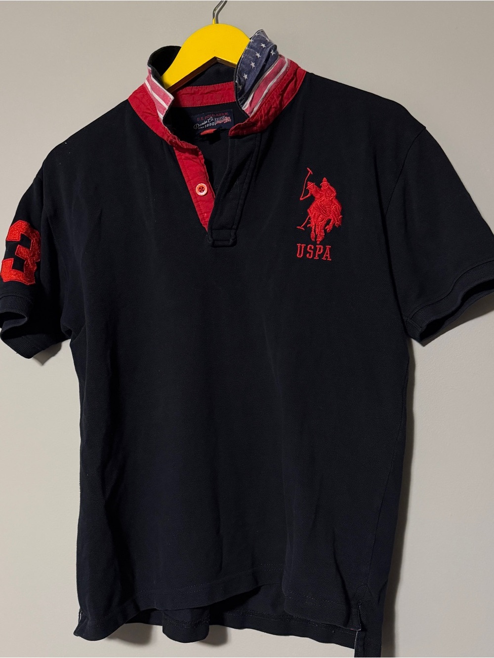 U.S. Polo Assn. black polo shirt Size L youth S women’s